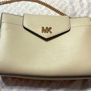 Pink Michael Kors Small Crossbody Bag w/Rose Gold Chain strap! RARE!